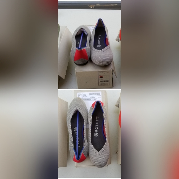 🟥🔳Rothy's Cherry Ribbon Stripe - 7.5 🦄🦄🦄 - Picture 3 of 3